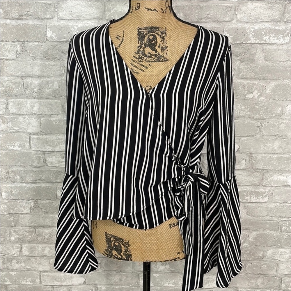 Chloe & Katie Wrap Stripe Top